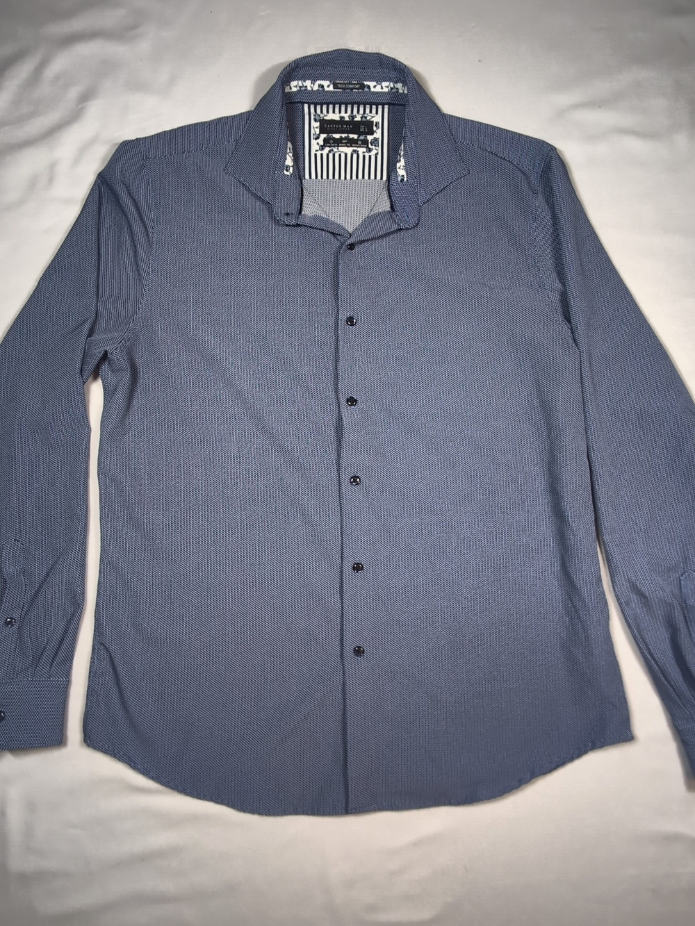 Cactus Man Slim-Fit Men's Button-Down Shirt - Blue